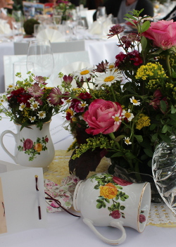 Die Tischdeko auf meiner Hochzeit